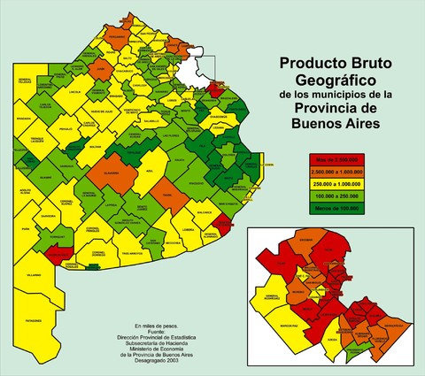 Geographical Gross Product of the province of Buenos Aires