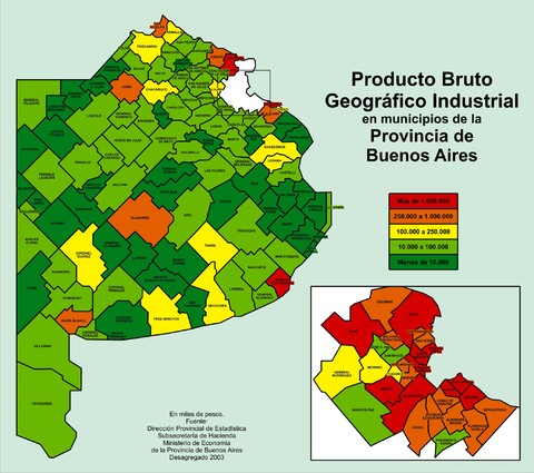 Gross Industrial Geographic Product of the province of Buenos Aires