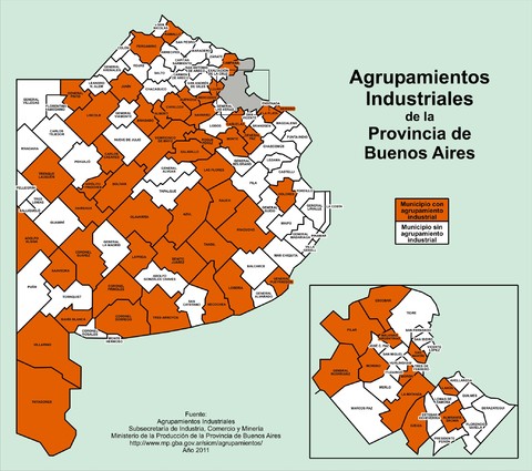 Industrial clusters in the province of Buenos Aires