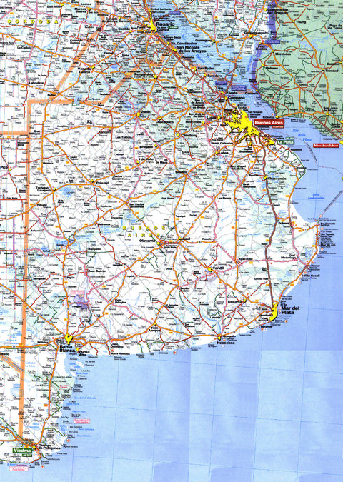Buenos Aires Province Road Map