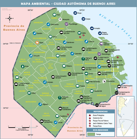 Environmental map of the City of Buenos Aires