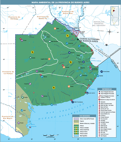 Environmental map of the Province of Buenos Aires