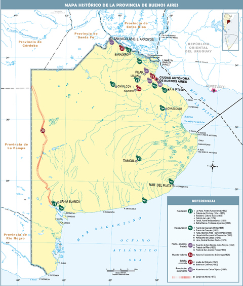 Historical map of the Province of Buenos Aires