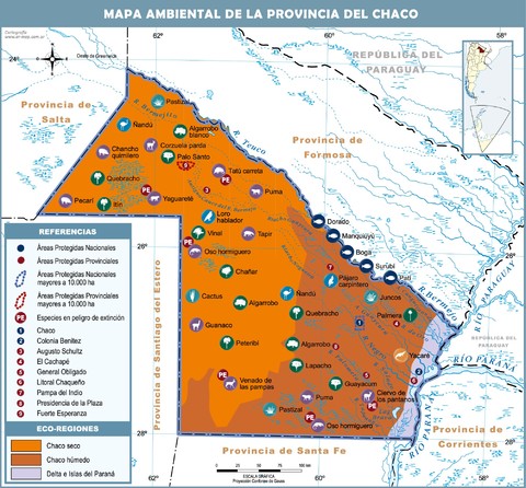 Mapa ambiental de la Provincia del Chaco
