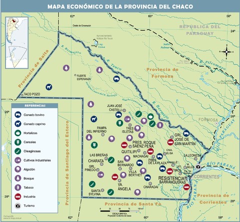 Economic map of the province of Chaco