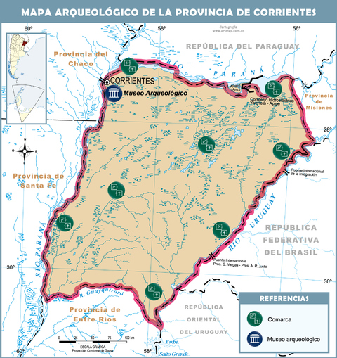 Archaeological map of the Province of Corrientes