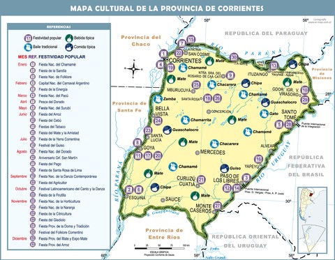 Cultural map of the Province of Corrientes
