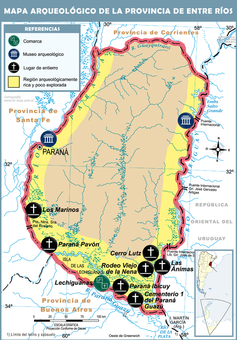 Mapa arqueológico de la Provincia de Entre Ríos