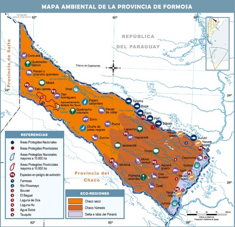 Mapa ambiental de la Provincia de Formosa