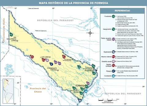 Mapa histórico de la Provincia de Formosa