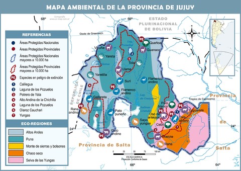 Mapa ambiental de la Provincia de Jujuy