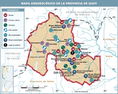 Mapa arqueológico de la Provincia de Jujuy