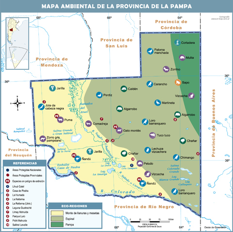 Mapa ambiental de la Provincia de La Pampa