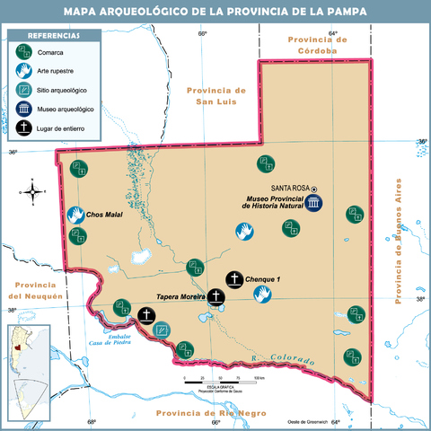 Mapa arqueológico de la Provincia de La Pampa