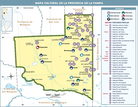 Mapa cultural de la Provincia de La Pampa