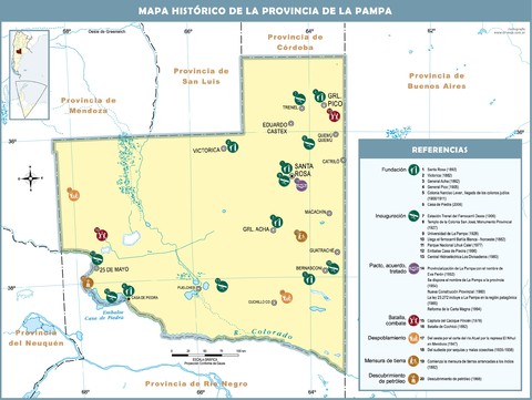Mapa histórico de la Provincia de La Pampa