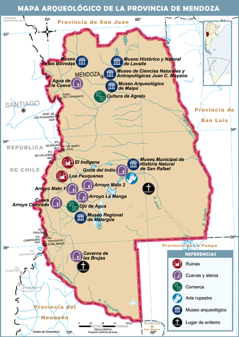 Archaeological map of the Province of Mendoza