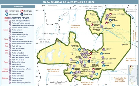 Cultural map of the Province of Salta