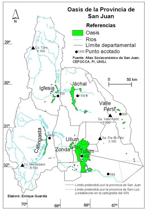 Oasis of the province of San Juan, Argentina