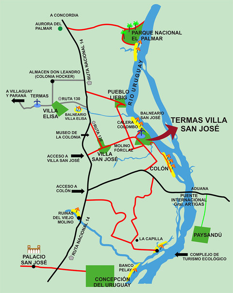 Tourist map of the City of Colón, Entre Ríos, Argentina Tourist map of the City of Colón, Entre Ríos, Argentina