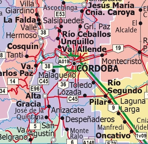 Ubicación de la Ciudad de Córdoba, Argentina