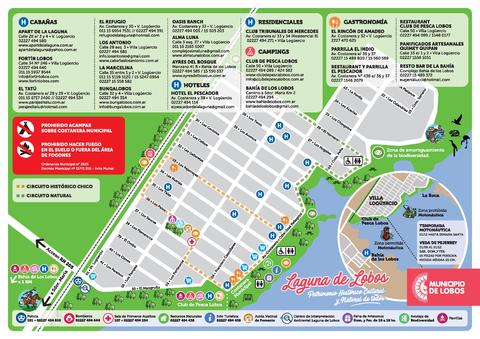 Mapa de la Laguna de Lobos, Buenos Aires, Argentina