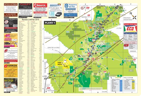 Mapa del Pilar, Buenos Aires, Argentina