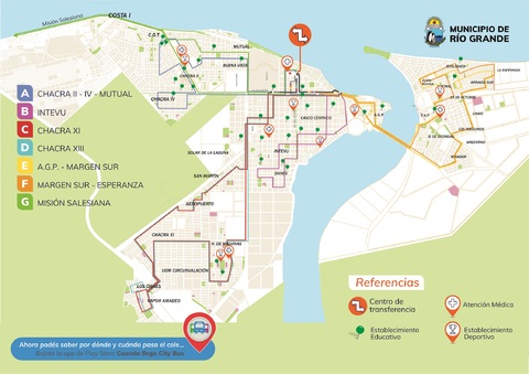 Recorridos de colectivos de Río Grande, Tierra del Fuego, Argentina