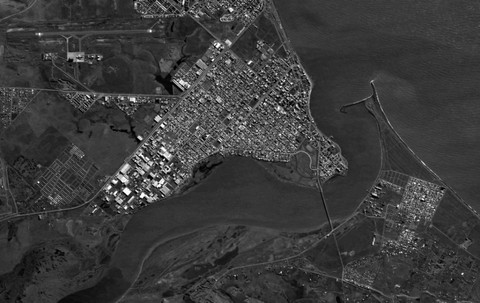 Imagen satelital de Río Grande, Tierra del Fuego, Argentina
