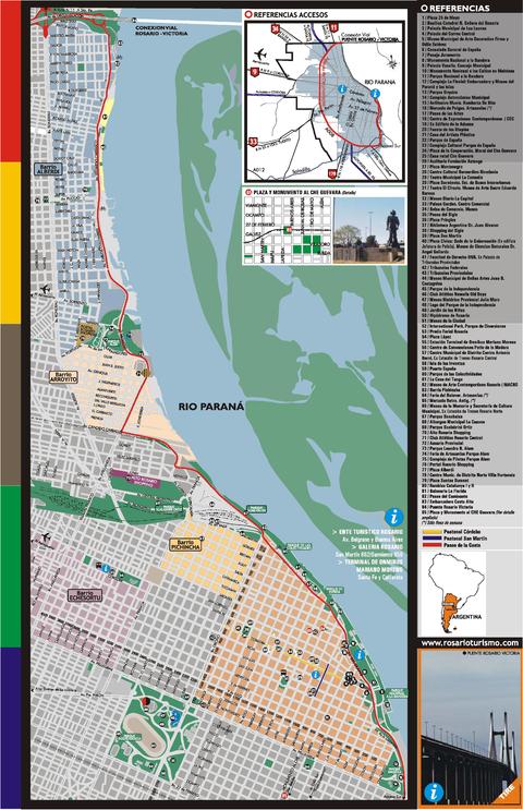Map of Rosario, Santa Fe, Argentina