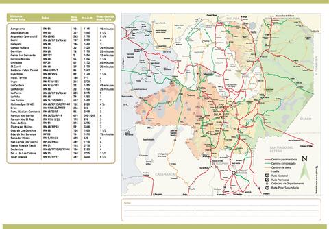 Road map of the Province of Salta, Argentina.