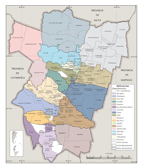 Municipios y comunas de la Provincia de Tucumán, Argentina
