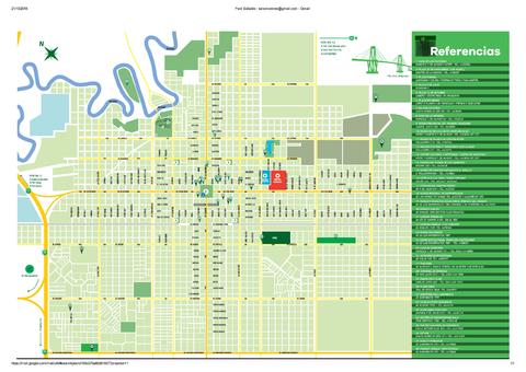 Mapa turístico Resistencia, Chaco, Argentina