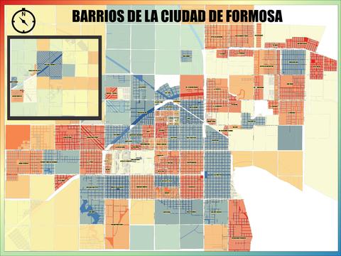 Mapa de la ciudad de Formosa, Argentina
