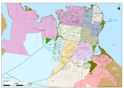 Mapa de la ciudad de Posadas, Misiones, Argentina