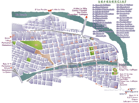 Mapa de San Salvador de Jujuy, Jujuy, Argentina