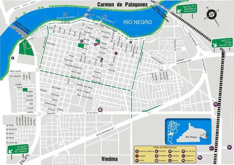 Mapa de Viedma, Río Negro, Argentina