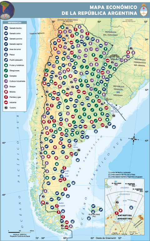 Mapa económico de Argentina