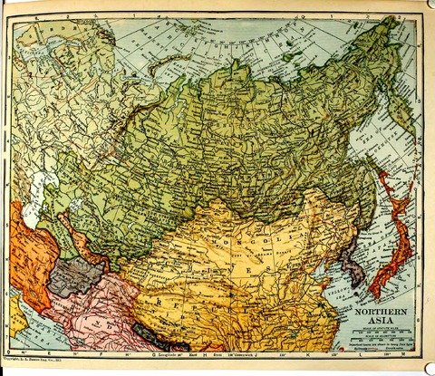 Mapa del norte de Asia