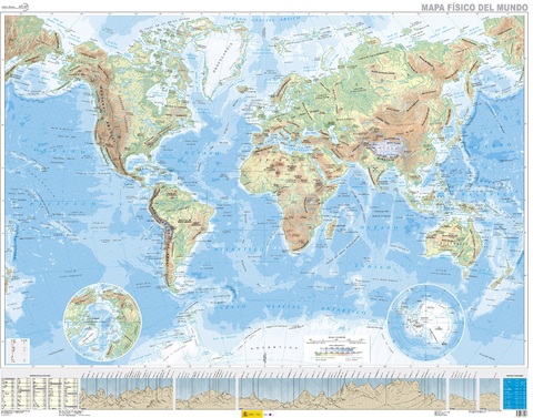 World physical map 