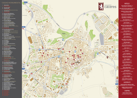 Cáceres map