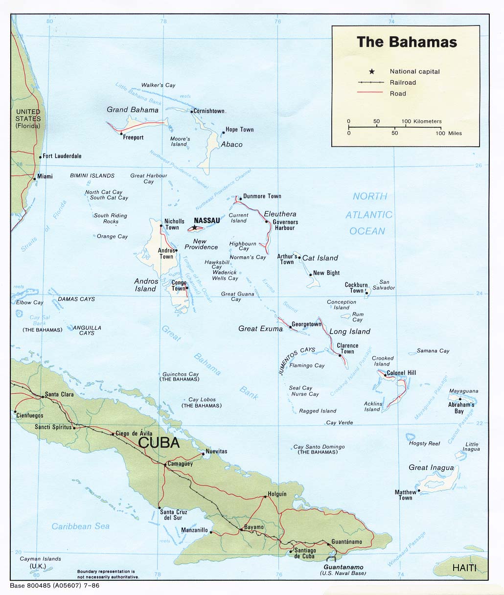 Bahamas Political Map