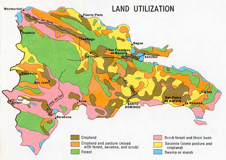 Dominican Republic Land Utilization Map