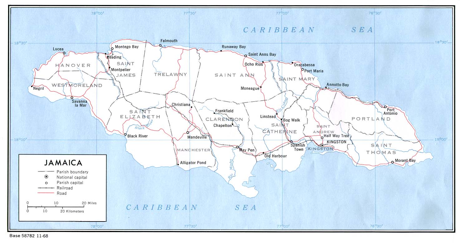 Jamaica Political Map