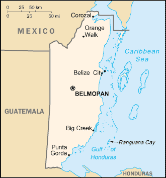 Mapa Pequeña Escala de Belice