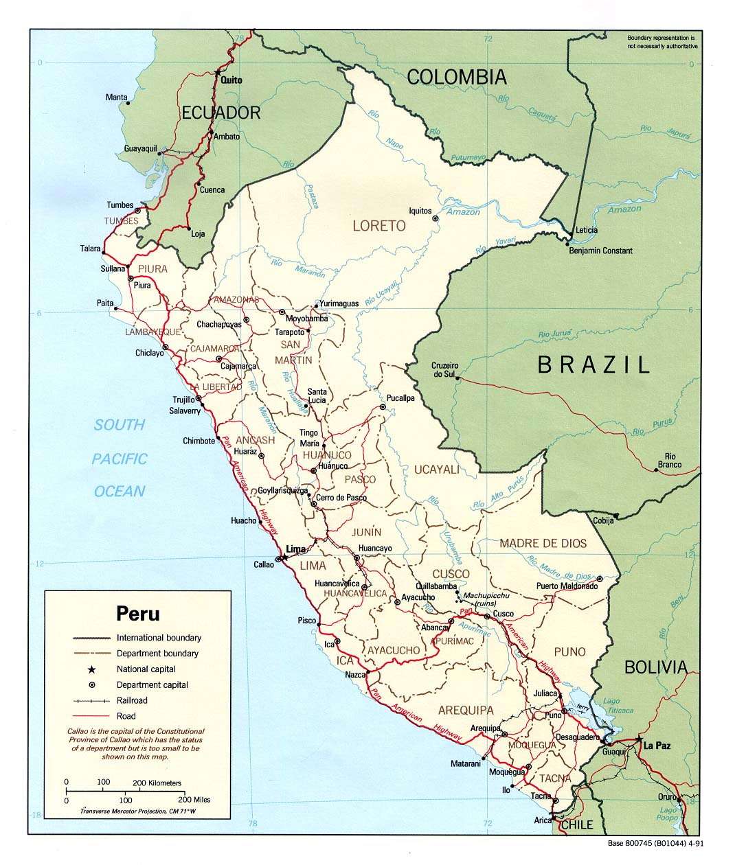Peru Political Map