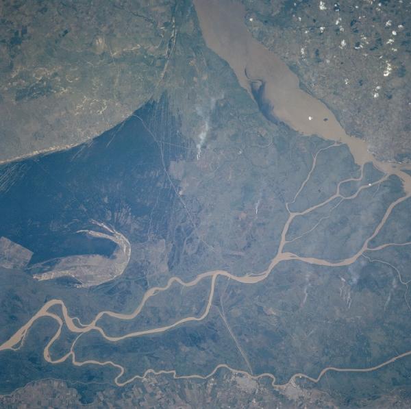 Photo, Image et Carte Satellite du Delta de la Rivière Paraná, Argentine
