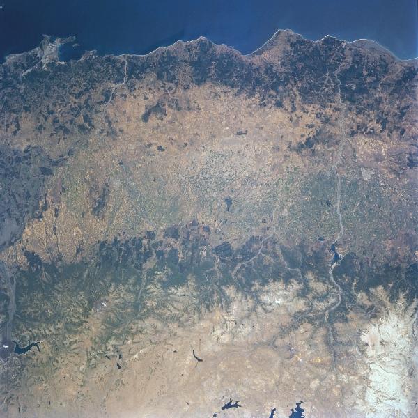 Satellite Image, Photo of Central Valley, Concepción, Chile