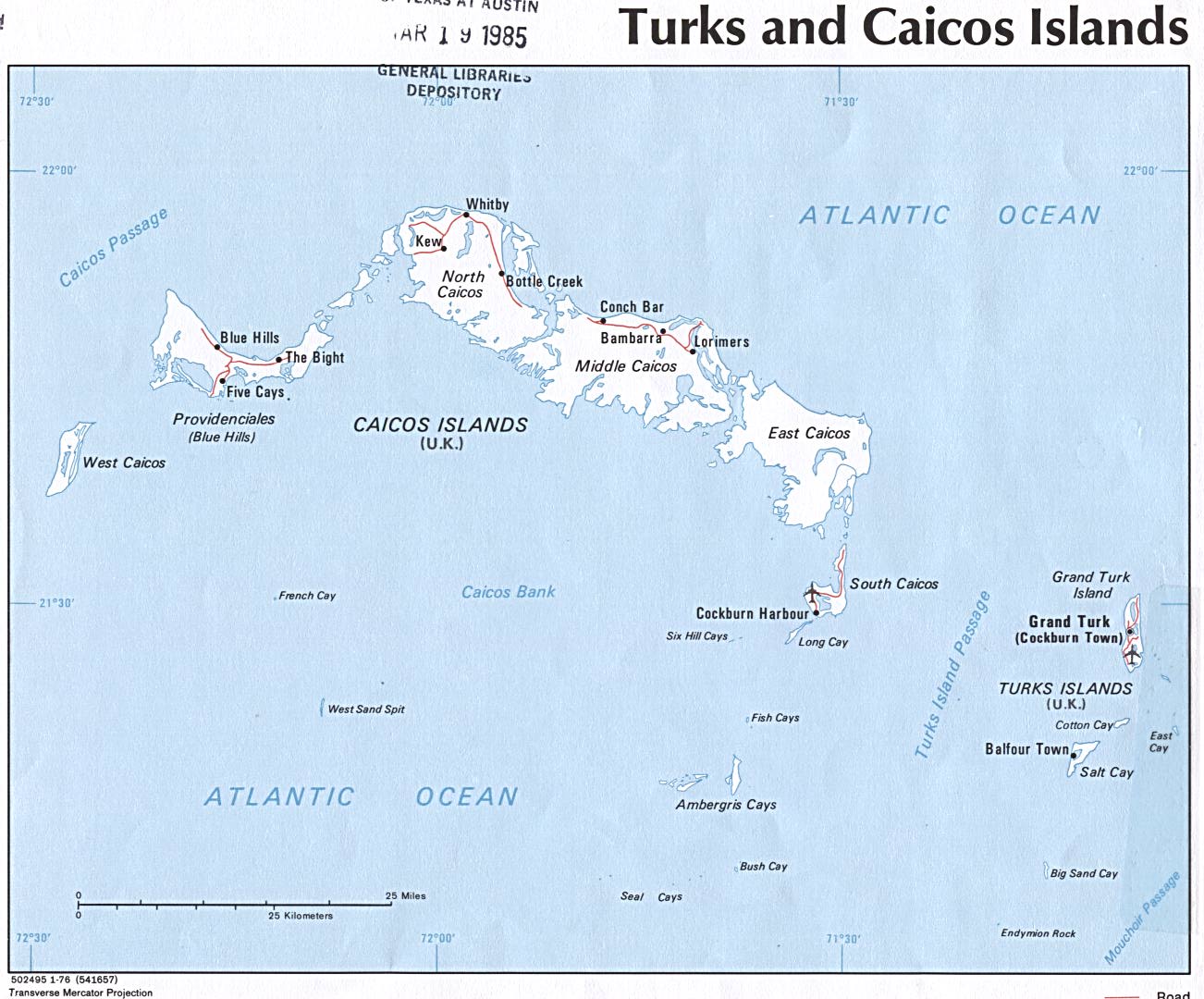 Turks and Caicos Islands Political Map