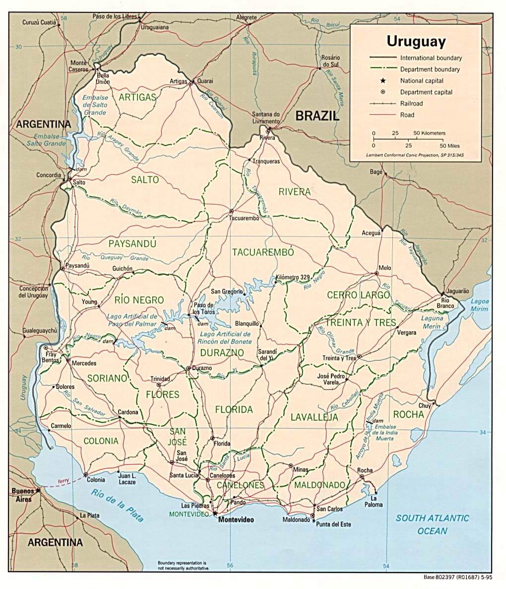 Uruguay Political Map
